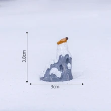 6pcs/Set Compact Resin Rock Mountain Decoration Set With Pond And Bridge, Suitable For Miniature Landscape, Zen Garden And Bonsai, DIY Decor