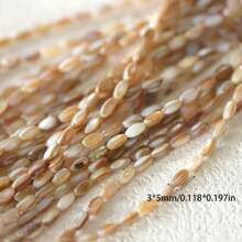 1 Peça de Contas de Pérola de Semente Bege em Forma de Pinguim Marinho, Contas de Pérola de Semente Multicolorida, 3*5mm, Adequada para Fazer Pulseiras e Colares Femininos, Adequada para Acessórios Feitos à Mão DIY