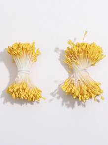 Estambre artificial de flor de 2.5mm con doble cabeza, 350-360/700-720 raíces, estambre floral falso con perla mate para tarjetas de Navidad, decoración de boda y manualidades DIY - Multicolor - Ver 15