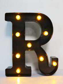 1pc 21.8cm/8.58in Height Festival And Party Lighting,Christmas Decorations Lights Outdoor, LED Lamp,Numbers 0-9, Letters A-Z, Christmas Decoration Numbers Lights, Holiday Accessory, Wedding Birthday Party Supplies, Room Scene Decor - Black - View 20