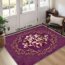 700g/Sq.M Crystal Velvet Rug With Non-Slip Backing, 5mm Thick, Bohemian Style Solid Color Rug, Soft And Washable For Indoor/Outdoor, Suitable For Living Room, Bedroom, Kitchen, Office, Home Decor Large Area Carpet Back To School