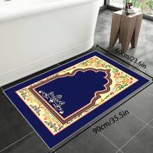 [Crystal Velvet 700g/㎡ Point-Printed Bottom, 5mm Thick] 1pc Bohemian Style Solid Color Area Rug, Soft Non-Slip Washable Carpet Suitable For Living Room, Bedroom, Kitchen, Office, Home Decor, Large Classroom Rug, Geometric Washable Rug