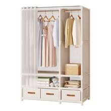 Armoire de chambre pratique et élégante, Porte-vêtements sur pied, Porte-vêtements robuste, Armoire de luxe à haute capacité, Armoire de rangement de vêtements à assemblage facile, Vêtements, Pantalons, Couette, Disponible en plusieurs tailles et styles, Grande capacité et assemblage facile