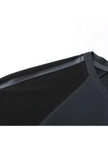 2025 Men's Quick-Drying Running T-Shirt, Ideal For Summer Outdoor Activities, Fitness, And Gym Workouts. It Features Breathable, Sweat-Wicking Fabric, A Street Fashion Design, High-Performance Material, UV Protection, A Lightweight And Comfortable Fit, And Is An Elastic, Cool-Touch, Quick-Drying Patterned T-Shirt. - Black - View 7