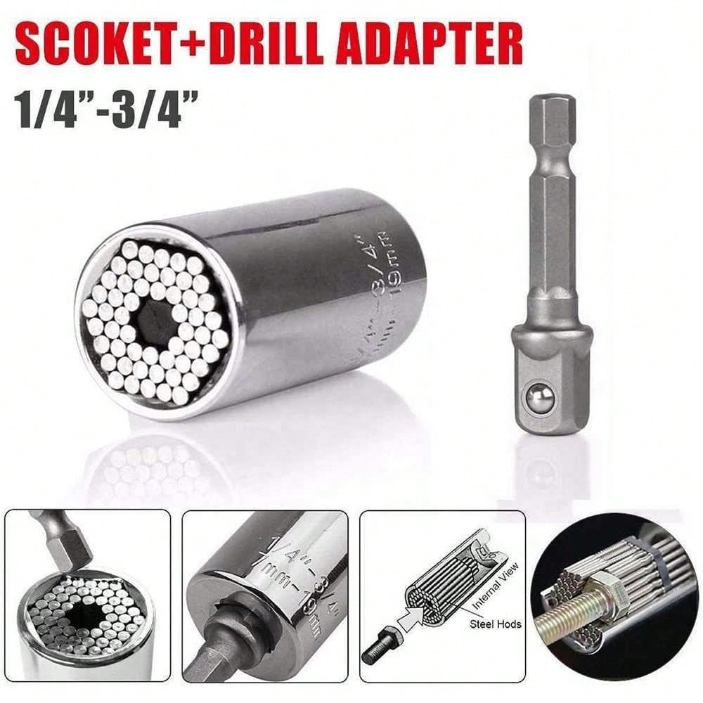 7 19mm universal socket wrench tool set men s gift super socket