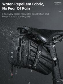 Bolsa de sillín de cáscara dura para bicicleta WEST BIKING de 1.8L - Bolsa de montar para bicicleta de ruta y de montaña - Accesorios de bicicleta bolsa de cola - Negro - Ver 8