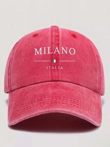 1pc Milan Style Breathable Printed Baseball Cap, Vintage Dad Hat, Outdoor Casual Holiday Hat - Multicolor - View 5
