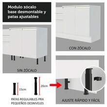 Cocina Integral Completa Modular Madesa Glamy 330cm Color Blanco 03 - Blanco - Ver 8
