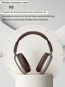 Retro Wireless Headphones, Wireless Headset Subwoofer Cell Phone Computer Universal, Portable And Lightweight Ultra-Long Battery Life,Cannot Be Retracted, Folded
