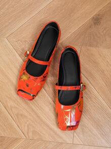 2024 Women's Vintage Square Toe Mary Jane Flats, Versatile Spring Autumn Flat Shoes. 2025 New Women Buckle Strap Flat Loafers