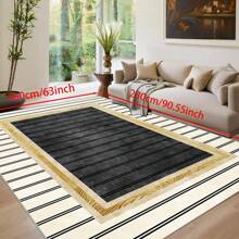 [Crystal Fleece 700g/㎡ Dotted Bottom 5mm Thickness] European-Style Living Room Bedroom Carpet, Washable, Non-Slip, Stain-Resistant Backing, Suitable For Bedroom, Dining Room, Kitchen, Office, Entrance, Living Room, Farmhouse Decoration, Indoor & Outdoor