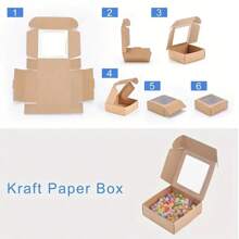 5pcs/10pcs Mini Clear Window Paper Boxes, White Cardboard Boxes With Lids, Suitable For Cookies, Soaps, Proposal, Candies, Wedding, Birthday, Party, Gift, Bridesmaid, Graduation, Easter, Mother's Day - Paper - View 6
