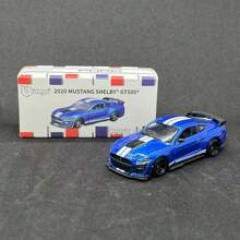 Burago 官方授权正品 1:64 合金车模，奔驰凯迪拉克仿真压铸车，装饰收藏品，男士圣诞节/生日礼物 - 1:64 2020 MUSTANG SHELBY GT500-藍 - 查看 8