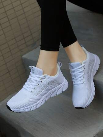 New Versatile Plus Size Women Mesh Breathable Casual Shoes, Sneakers, Soft Sole Running Shoes, Ladies Sports Shoes, Fabric Shoes, Lightweight Comfortable Flats, Women's Jogging Shoes, Travel Shoes, Student White Shoes, Training Shoes, Walking Shoes, White Shoes, Fashion Women Shoes, Women's Road Running Shoes, White Shoes For Women, Men's Sports Shoes, Men's Walking Shoes