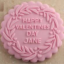 Customize Text With 2 Cookies Cake Decorations Halloween And Christmas DIY Cutters Sugar Cake Templates Wedding Clay Fondant Embosser Name Cake Mold Handmade Cookie/Biscuit Embosser Stamp