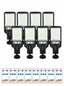 1/2/4/6/8 PCS Solar Wall Light, Outdoor Super Bright 60LED Solar Motion Sensor Wall Light, 3 Lighting Modes, Solar Panel Powered Garden Security Street Garden Light