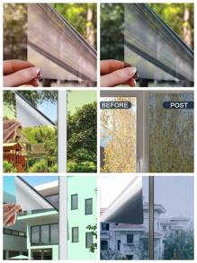 1 Roll Premium Heat Control Window Film For Home & Office - UV Blocking, Privacy Protection, Anti-Glare, Self Adhesive, Easy Install - Frosted Decorative Film For Bathroom, Living Room, Glass Doors