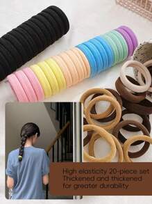 20/200pcs Pieces Of Khaki Nude Invisible Headband Elastic Towel Headband Daily Style Makeup Travel Essential School Opening Gift, Red Gift Box New Couple Gift