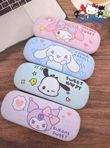 Sanrio Astuccio per occhiali carino con il personaggio Kuromi viola per donna, organizer per gioielli e occhiali da sole rosa con stampa My Melody, resistente e compressibile, accessorio portaocchiali estivo blu Cinnamoroll essenziale per auto e viaggio, portaocchiali da scrivania per scuola e ufficio, articoli Pochacco, regali di gruppo per damigelle, infermiere e insegnanti, regali per ragazze per vacanze e compleanni, articoli autorizzati Sanrio.