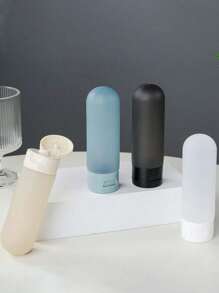 5 件软管化妆挤压瓶洗面奶洗发沐浴露空瓶，防漏挤压瓶，适用于旅行洗漱用品 - 可再填充化妆品容器，用于洗发水、护发素、乳液和沐浴露，是海滩、度假和旅行的旅行必需品。回到学校