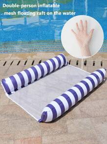1 件充气水上吊床浮床，2 人成人夏季泳池和沙滩浮床，完美的夏季礼物，泳池筏躺椅，多功能躺椅，适合成人度假娱乐和休息 - 深藍 - 查看 2