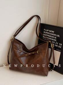 low tea 1 szt. Niska herbata Jednolity kolor PU Skórzana torba typu tote dla kobiet, swobodna moda Duża pojemność torba na ramię z podwójnymi uchwytami i zamknięciem na zamek błyskawiczny, odpowiednia do podróży, zakupów, randek, prezentów dla kobiet, odpowiednia dla nastolatków, studentek, początkujących i białych kołnierzyków, idealna do biura, kampusu, pracy, biznesu, dojazdów, na zewnątrz, podróży, pikniku