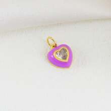 1 pieza de Colgante de forma de cereza, luna y ojo malvado de cobre con micro incrustación de circonita, adecuado para pulsera, tobillera, pendientes, collar, llavero y decoración colgante versátil. - Multicolor - Ver 31