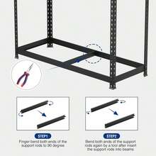 5-Tier Steel Shelving Unit-Black, 35-3/10"W X 17-1/2"D X 72"H, Adjustable Storage Rack, Heavy Duty Shelf With MDF Board, 1650 Lbs Load Capacity (Total) For Garage, Basement, Warehouse, Kitchen