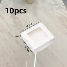 5pcs/10pcs Mini Clear Window Paper Boxes, White Cardboard Boxes With Lids, Suitable For Cookies, Soaps, Proposal, Candies, Wedding, Birthday, Party, Gift, Bridesmaid, Graduation, Easter, Mother's Day - Paper - View 11