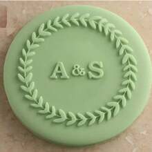 Customize Text With 2 Cookies Cake Decorations Halloween And Christmas DIY Cutters Sugar Cake Templates Wedding Clay Fondant Embosser Name Cake Mold Handmade Cookie/Biscuit Embosser Stamp