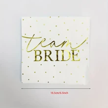 20/40/100 Chiếc Khăn Giấy Ăn Trắng Và Vàng Team Birde Vật Dụng Tiệc Cô Dâu Khăn Giấy Ăn Dùng Một Lần Lá Vàng Cho Lễ Đính Hôn Cô Dâu Tắm Trang Trí Tiệc Cưới - nhiều - Xem 2