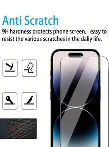 2Pcs Tempered Glasses Compatible With IPhone16 15 14 Pro Max 13 12 Mini 11 Pro Max Screen Protector Compatible With Iphone 7 8Plus XR XS Max Glass Gift For Birthday, Family, Friends Phone Screen Protector, Phone Accessories