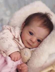 Reborn Baby Girl-48CM 19 Inch Reborn Dolls Lifelike Baby Doll Like Real Silicone Baby Doll With Hair Real Baby Doll - Nhiều màu - Xem 3