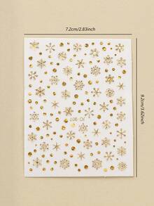 STARTTOOS 2pcs Face Glitter Temporary Tattoos, Silver White Rhinestone Foil Snowflake Polka Dot Pattern Eyeshadow Decor, Suitable For Daily, Party, Festival, DIY Music Festival, Jewelry, Makeup, Ball, Gift, For Hair, Eyes, Face, Body,Face Gems - Multicolor - View 12