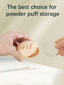 1 Piece Multifunctional Powder Puff Storage Box, Silicone Cushion Makeup Storage Protective Case, Customized Makeup Puff Box, Convenient & Hygienic, Can Be Wall-Mounted, Portable, Perforated Design To Prevent Mold, Cosmetic Beauty Makeup Tool,Makeup,Cheap,Room Decor,Vanity,Travel,Bedroom,Makeup Accessories,Puff,Makeup Blender,Powder Puff,Makeup Sponge - Multicolor - View 4
