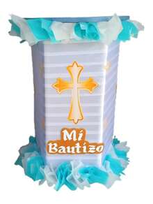 BAPTISM BOY'S ROTATING PINATA 50CM - 藍白色 - 查看 1
