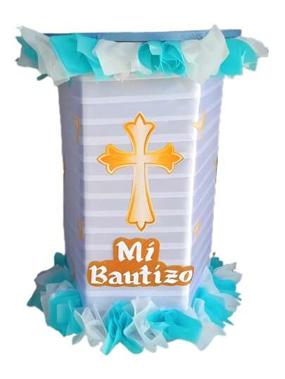 Piñata giratoria para bautizo niño 50 cm decoración fiesta infantil piñata temática resistente fácil de colgar celebración cumpleaños juegos dinámicos regalo divertido creatividad familiar