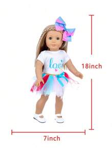 18吋跨境娃娃聖誕服裝配件美國女孩娃娃和43公分嬰兒出生娃娃衣服(不含娃娃) - 白色 - 查看 2