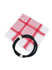 1pc Arabic Headscarf With Headband, New Unisex Desert, Dubai Tourism Retro Style, Turban Head Wrap - Multicolor - View 14
