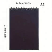 1 Stück Premium dickes quadratisches Skizzenbuch - spiralgebundener Zeichenblock, 14,8 x 10,5 cm / 21 x 14,8 cm, hochwertiges Skizzier- und Schreibheft