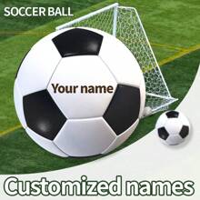1pc Personalized Classic Tornado Style Size 5 Football, Soccer Ball For Outdoor Training And Entertainment, Suitable For Backyard, Park And Beach Kicking, Premium PU Leather Soccer Ball - Seamless, Highly Elastic , Suitable For Adult Training And Matches, Machine-Stitched Wear-Resistant PU Leather, Custom Logo For Christmas, Thanksgiving, Birthday Gifts For Men And Women, Perfect For Family Entertainment And Holiday Gifts,Stylish,Fashion,Hipster,Casual,Minimal Chic,Personalized,Customized,Custom,Unique,Guy Costumes,Capsule Wardrobe,Men Basic/Street Style,Ideal Gifts For Him,Boyfriend,Family,Friends,For Birthdays,For Vacation/Holiday,For School/Competition,For Sports/Climbing - Personalized Football Customization - View 3