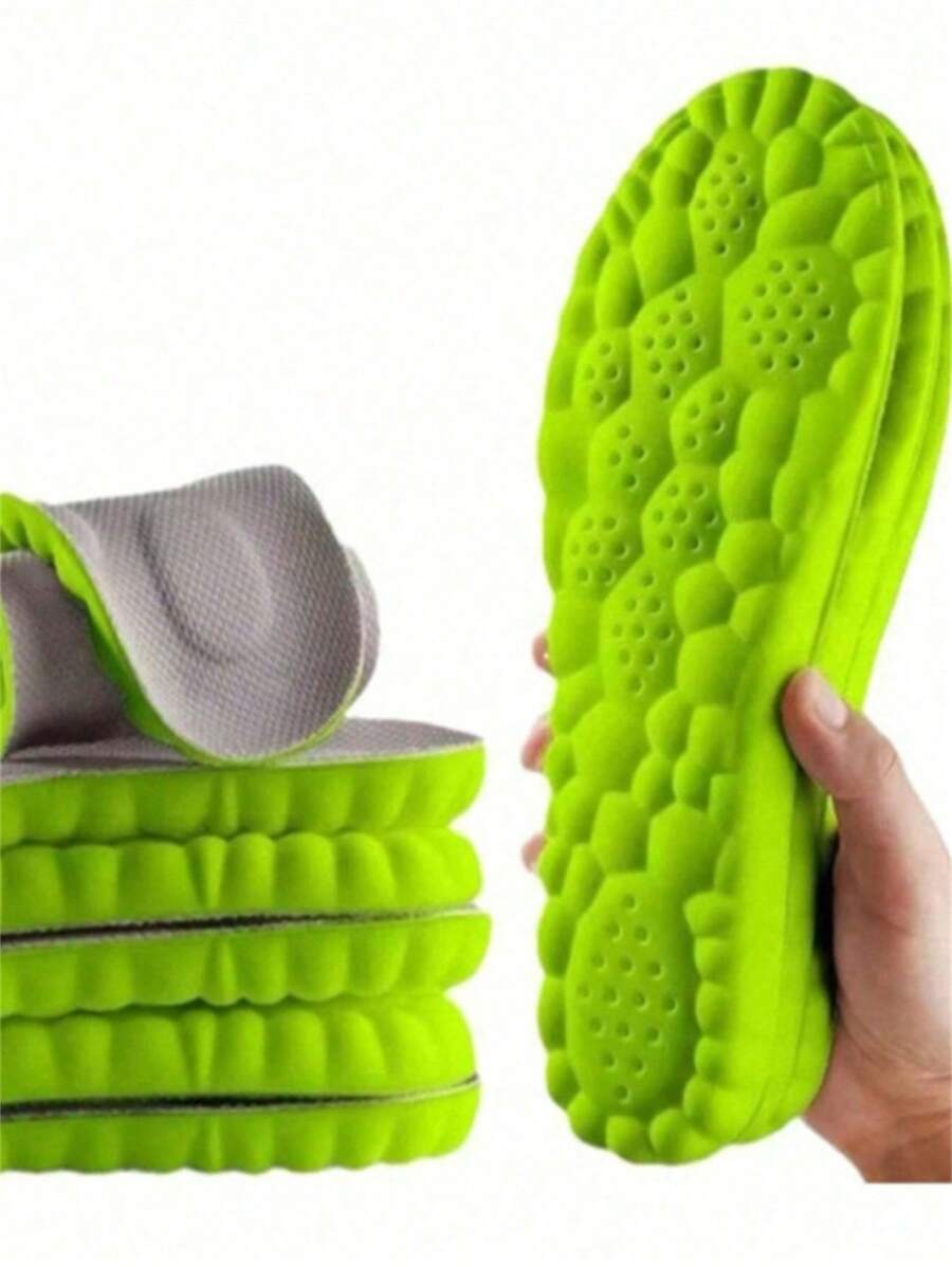 1 Pair Of 4D Soft Insole Sports Insole Inserted Into Sports Cushioned Insole - Grey - View 1