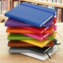 PromoClick Mini Polyurethane Notebook With 80 Lined Sheets And Elastic Band To Hold The Cover. - Black - View 5