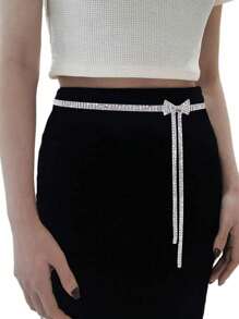 派对 1 件装奢华铜合金水钻装饰腰链 女士日常生活万圣节