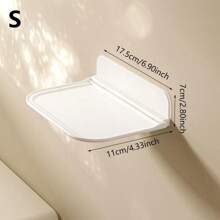 1 件可折叠浴室壁挂式毛巾架，防锈免钻毛巾架淋浴架家居浴室装饰 - 白色 - 查看 6