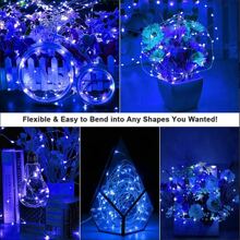 1 件 20 米仙女灯，带 200 个暖白色 LED，USB 供电 LED 灯，适用于圣诞节、婚礼、派对、居家度假、聚会、婚礼装饰。常亮。 - 藍色 - 查看 7