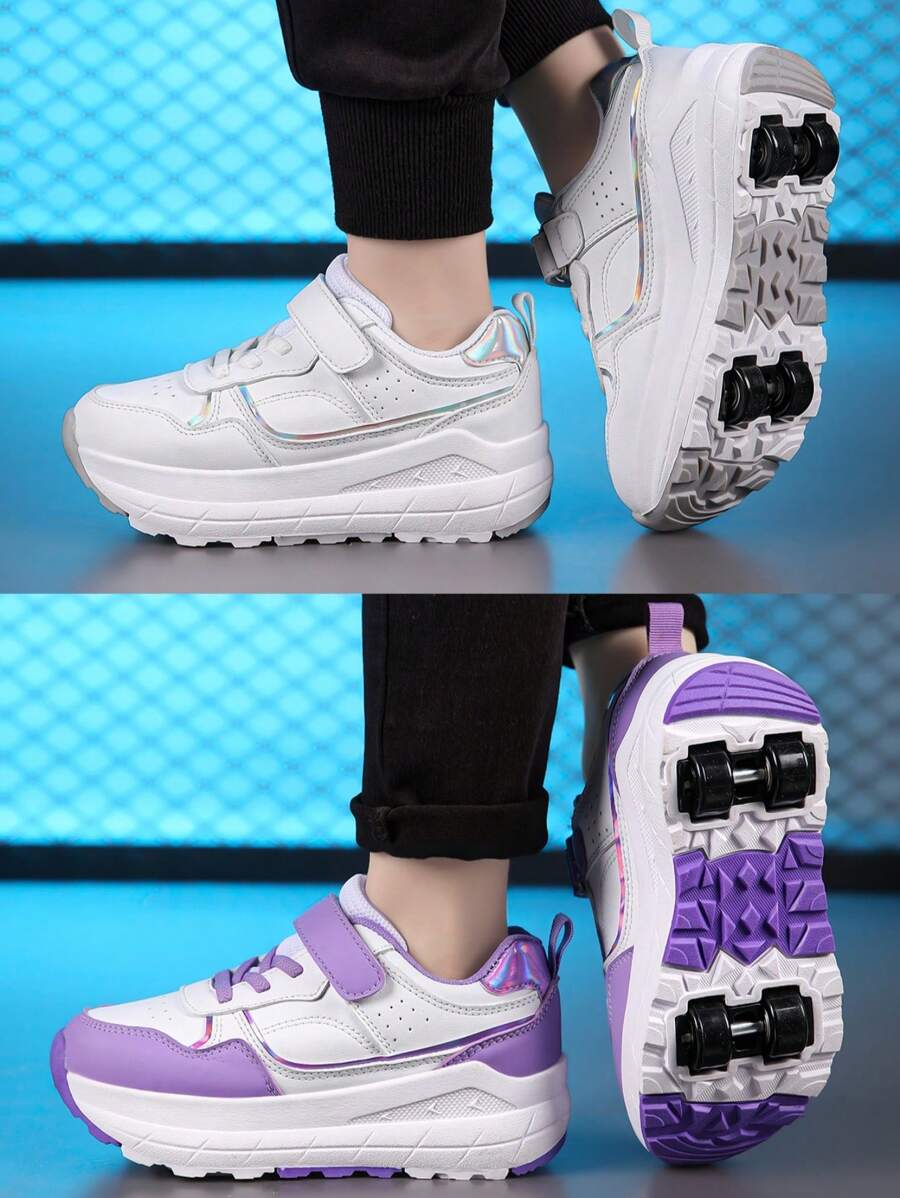 Nuevos patines Heelys modelo 2025 para adolescentes, niños y niñas, zapatos de rodillos de uso casual para exteriores, de bloques de color/sólidos, con cierre de gancho y bucle, zapatillas deportivas, tallas del 31 al 40