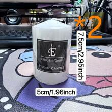 Weiße zylindrische Kerzen, rauchfreies Möbel-Accessoire, Deko, Requisiten für Homestay und Coffeeshop Fotoshootings, Geburtstags-Kerzen für Zuhause