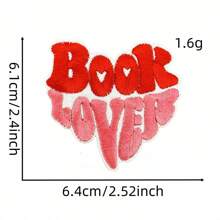 1pc/8pcs Set Colorful Book Themed Iron-On Patches, Pink And Multicolor, Embroidered Applique, Suitable For DIY Handmade Crafts - Ideal Gift For Book Lovers, Women And Girls - Perfect For Christmas And New Year Holiday Decoration Of Clothes, Backpacks, Hats, Jeans, Perfect Gift For Book Lovers - Multicolor - View 8