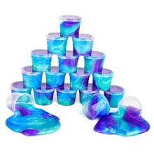Set de 8-28 piezas de mini slimes, slime pre-hecho azul y morado, rellenos sueltos para fiestas de slime, paquetes de slime galaxy elásticos y no pegajosos, ideal para el Día de San Valentín, cumpleaños, Navidad, relleno de cestas de Pascua